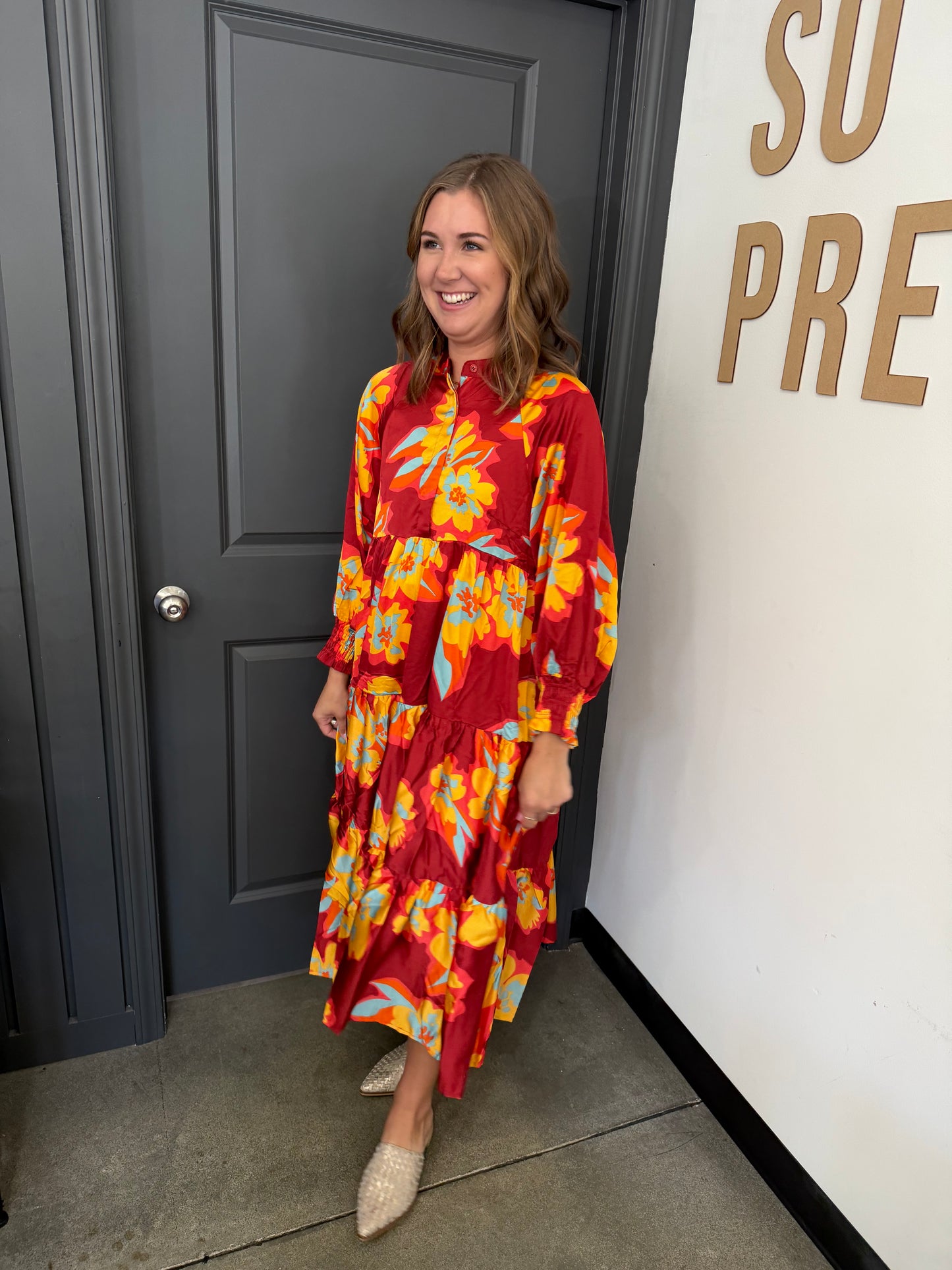 Fall Floral Maxi Dress