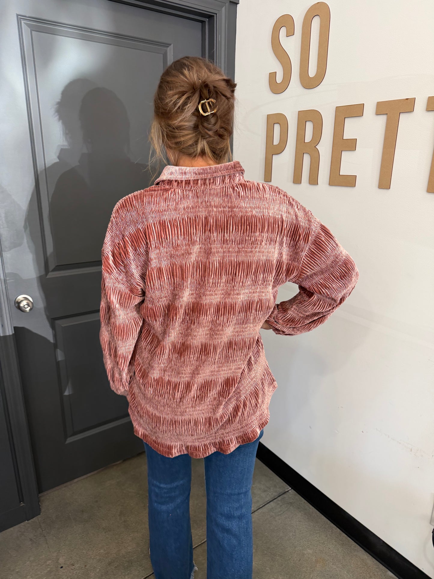 Tiered Velvet Top