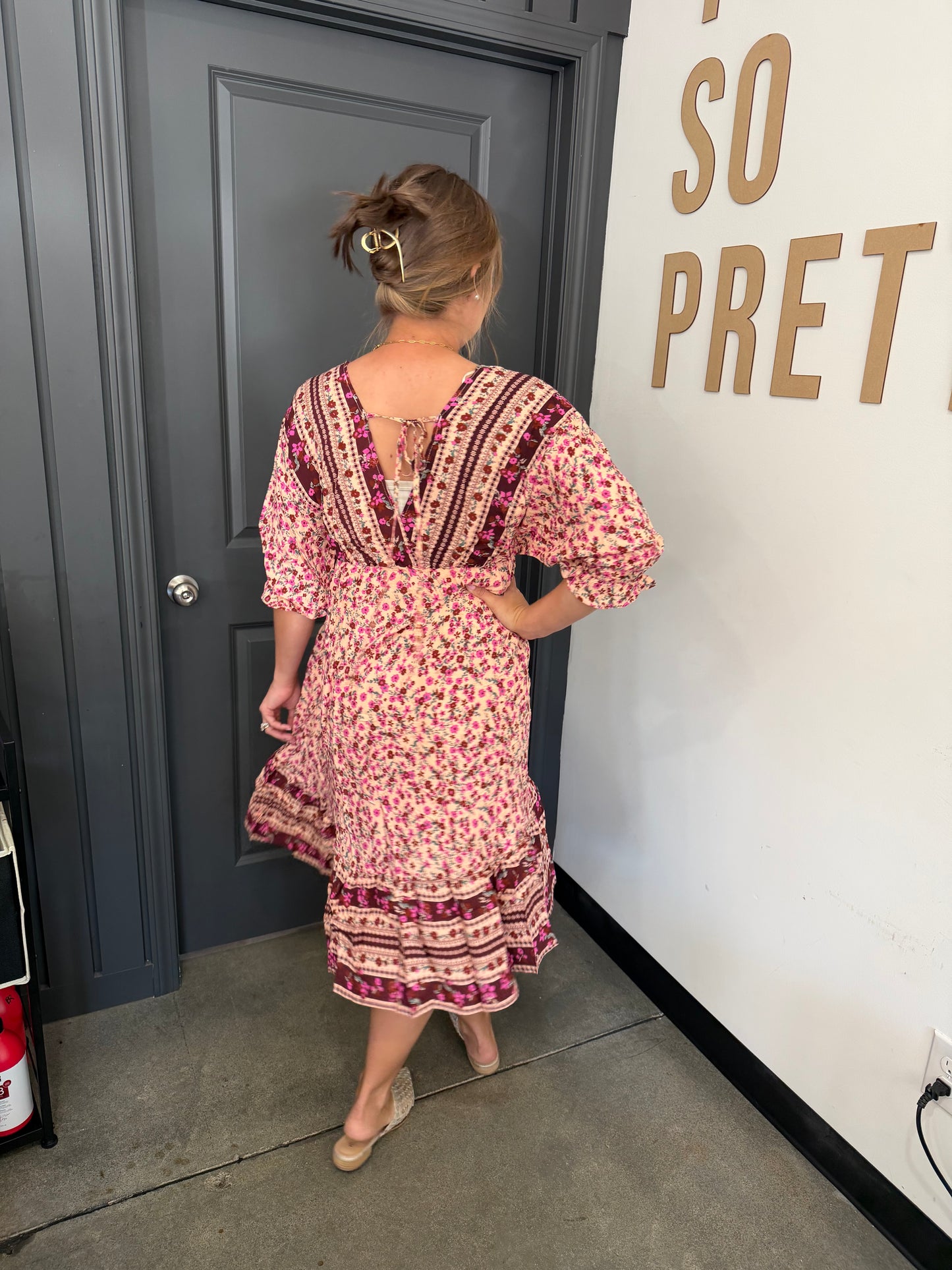 Cocoa Floral V-Neck Dress