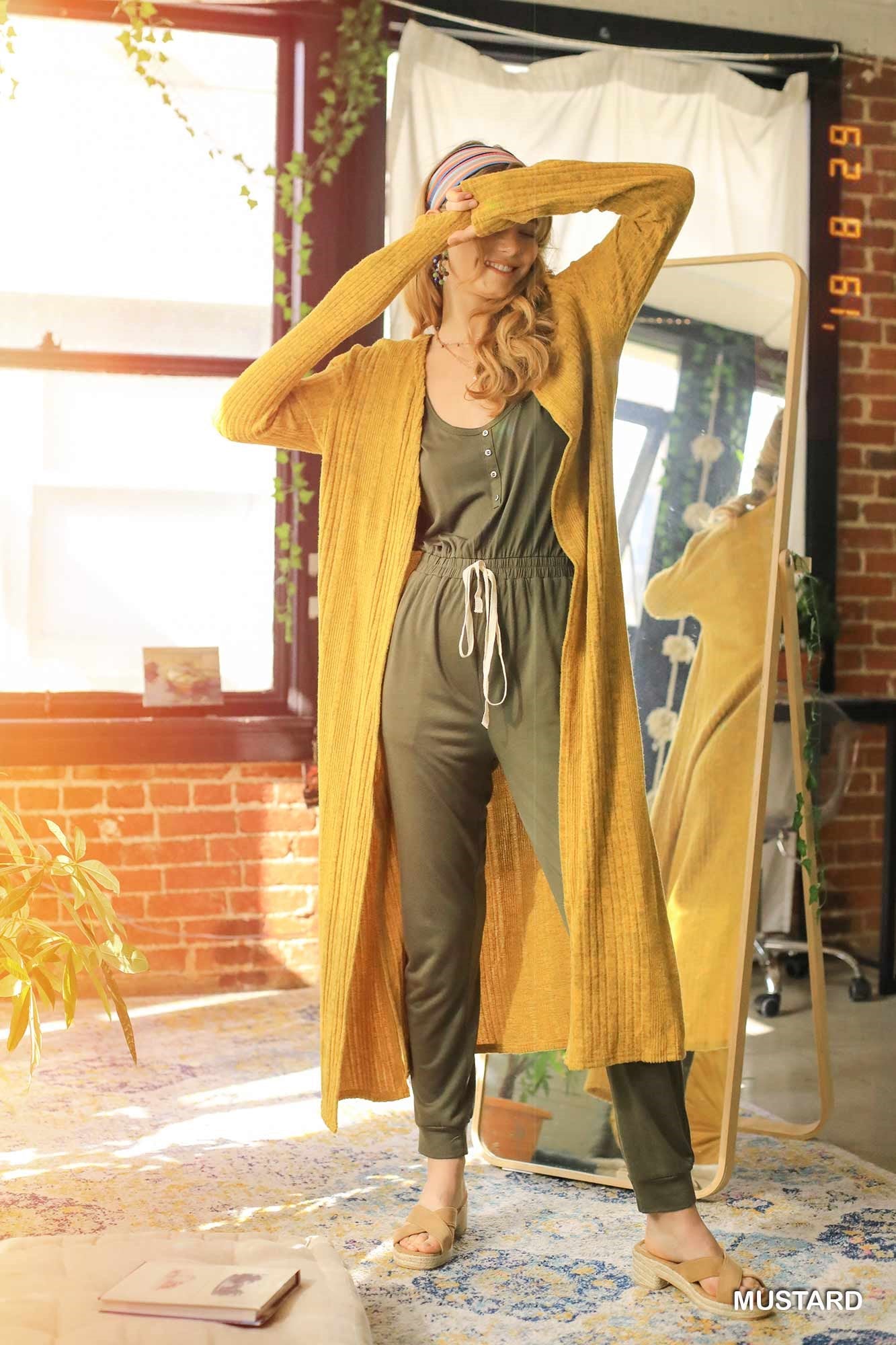 Open Front Long Cardigan