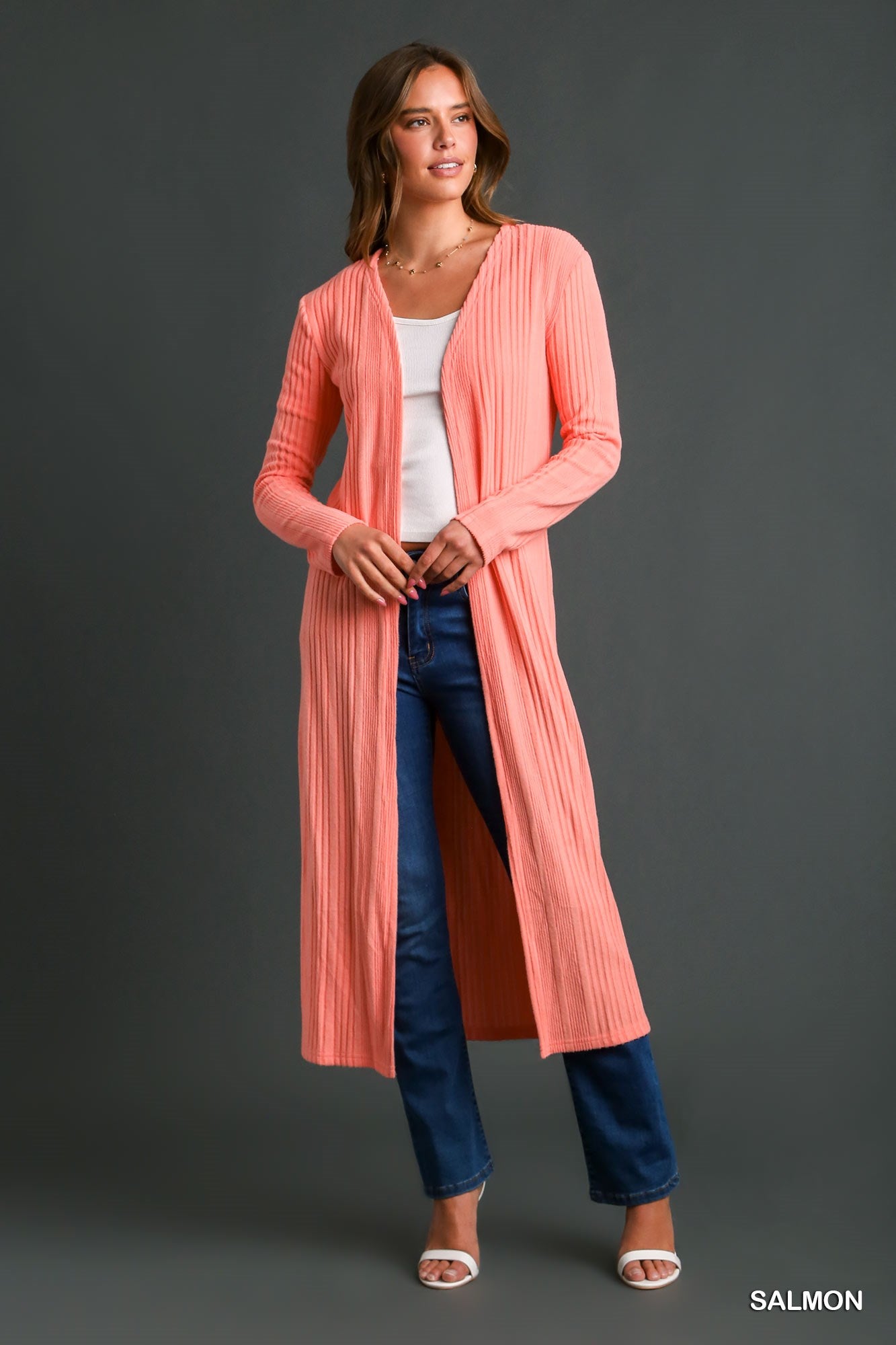 Open Front Long Cardigan