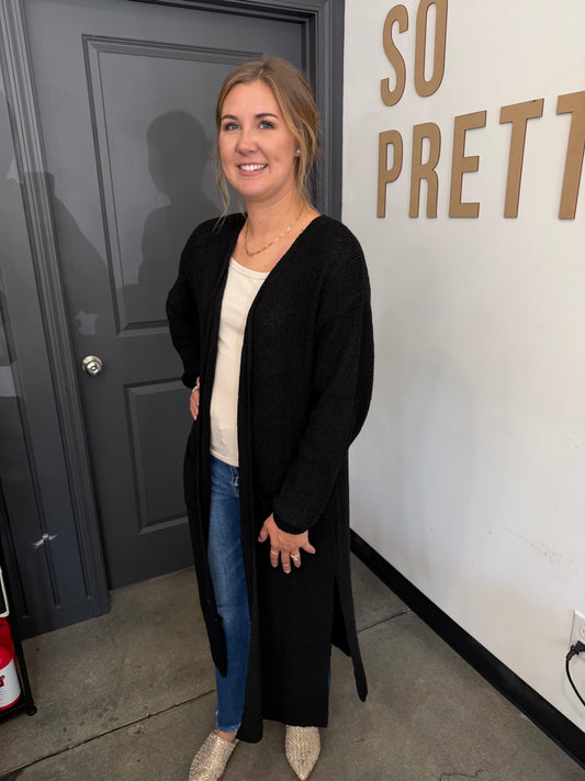 Long Black Cardigan