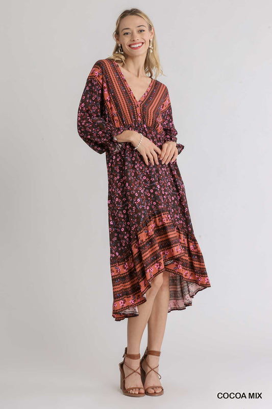 Cocoa Floral V-Neck Dress