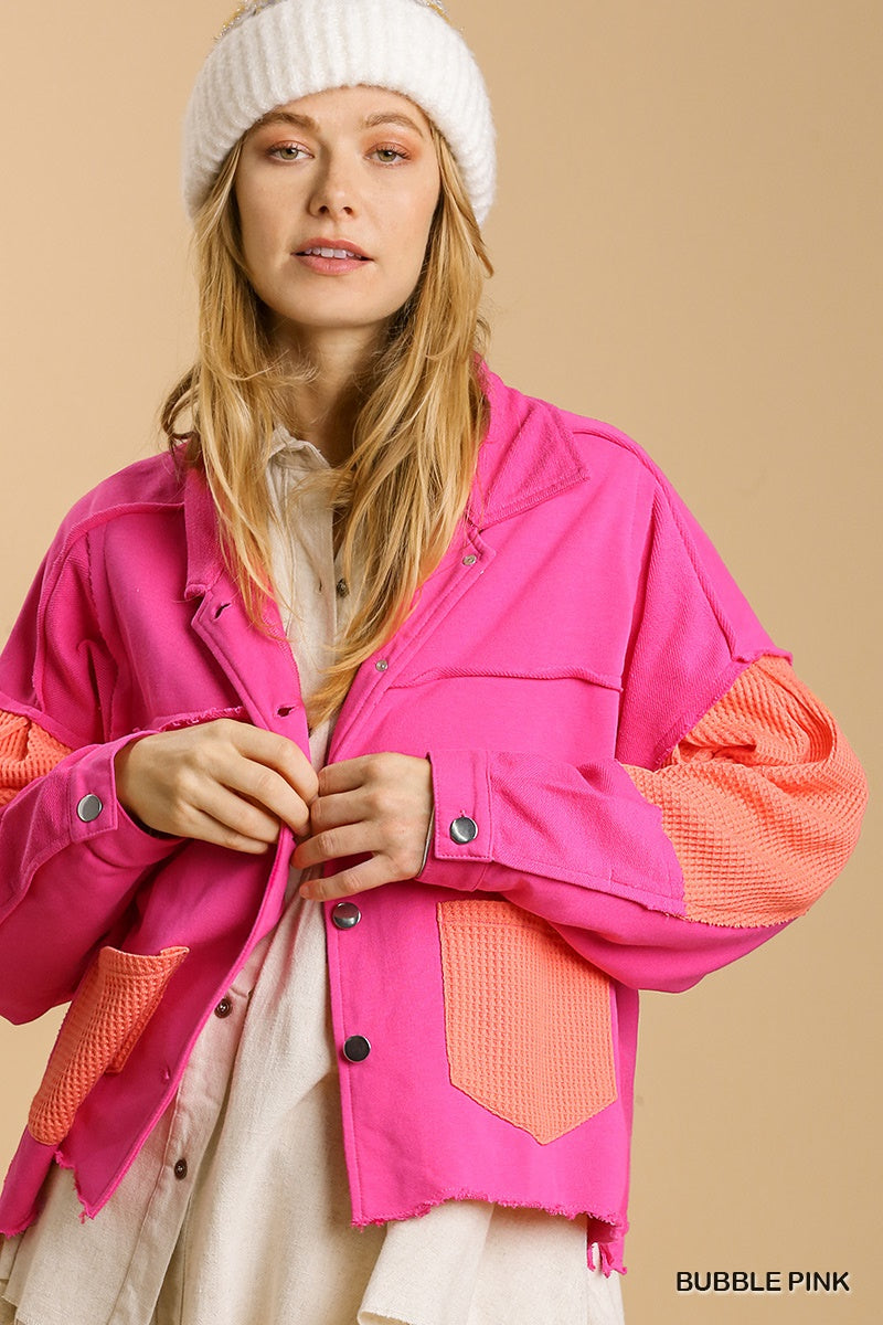 Color Block Patch Jacket