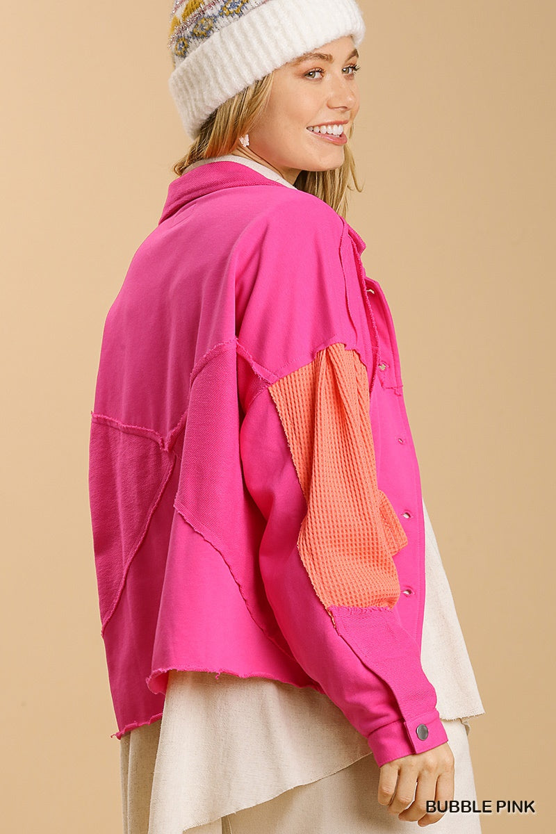 Color Block Patch Jacket