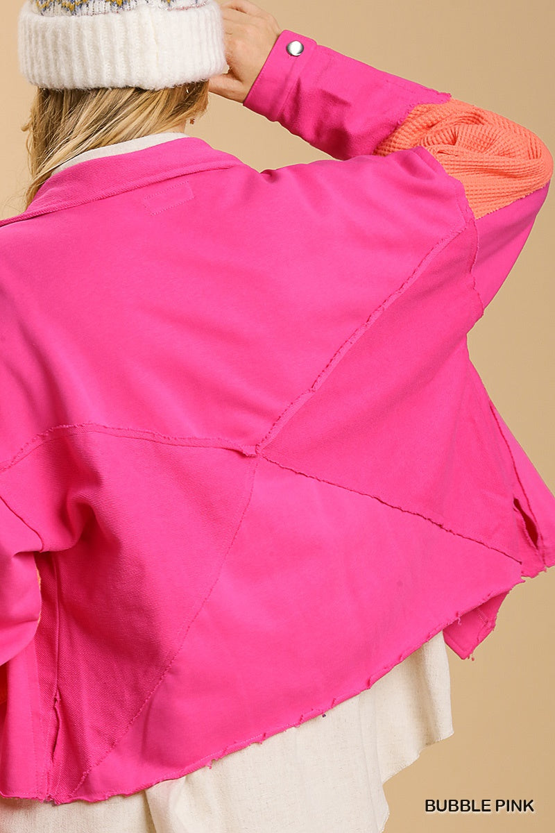 Color Block Patch Jacket