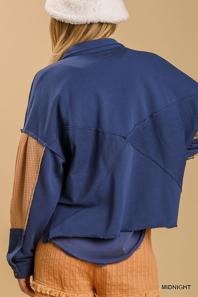 Color Block Patch Jacket