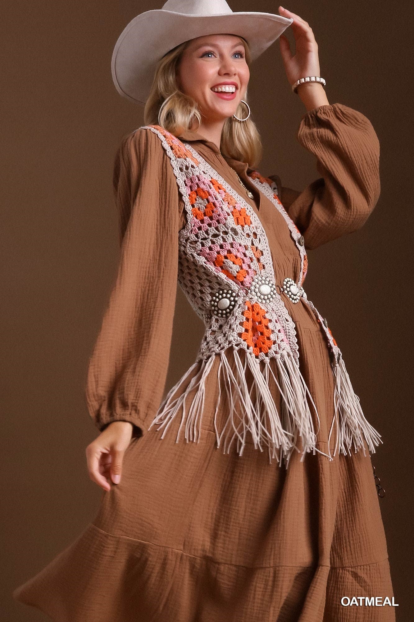 Crochet Vest with Fringe