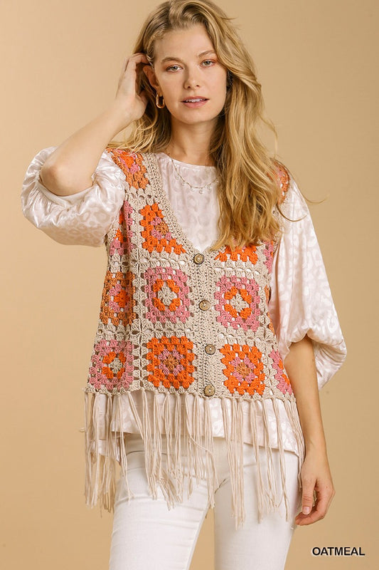 Crochet Vest with Fringe