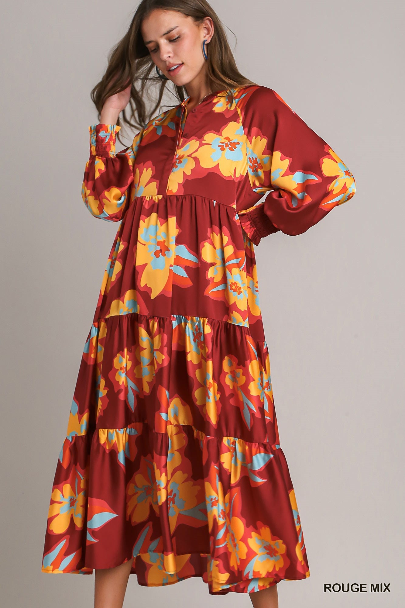Fall Floral Maxi Dress