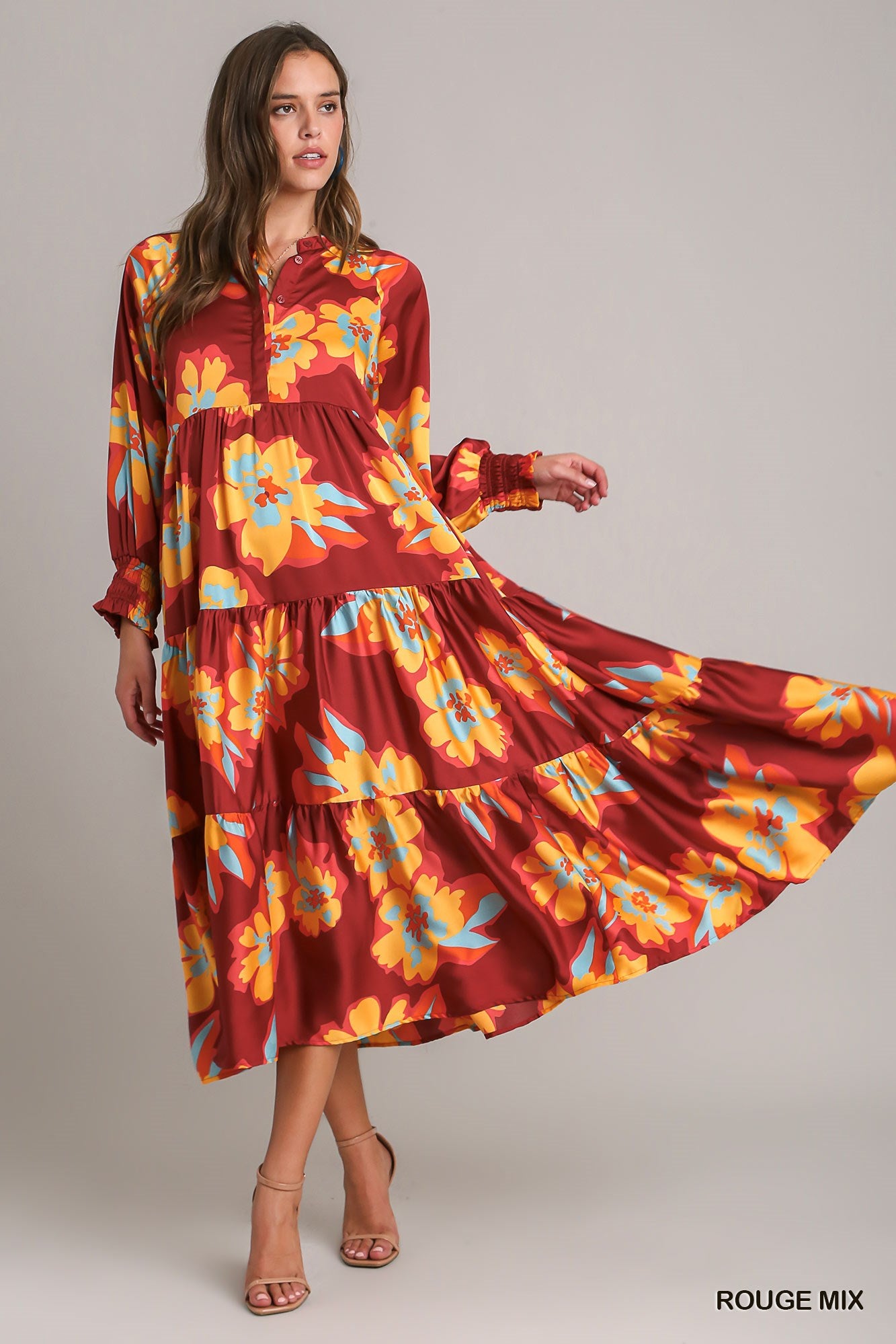 Fall Floral Maxi Dress