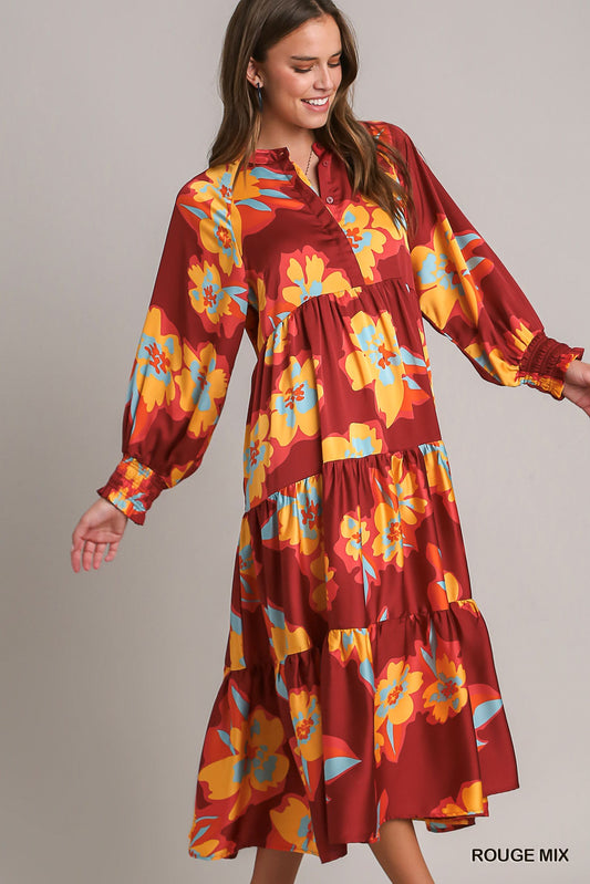 Fall Floral Maxi Dress
