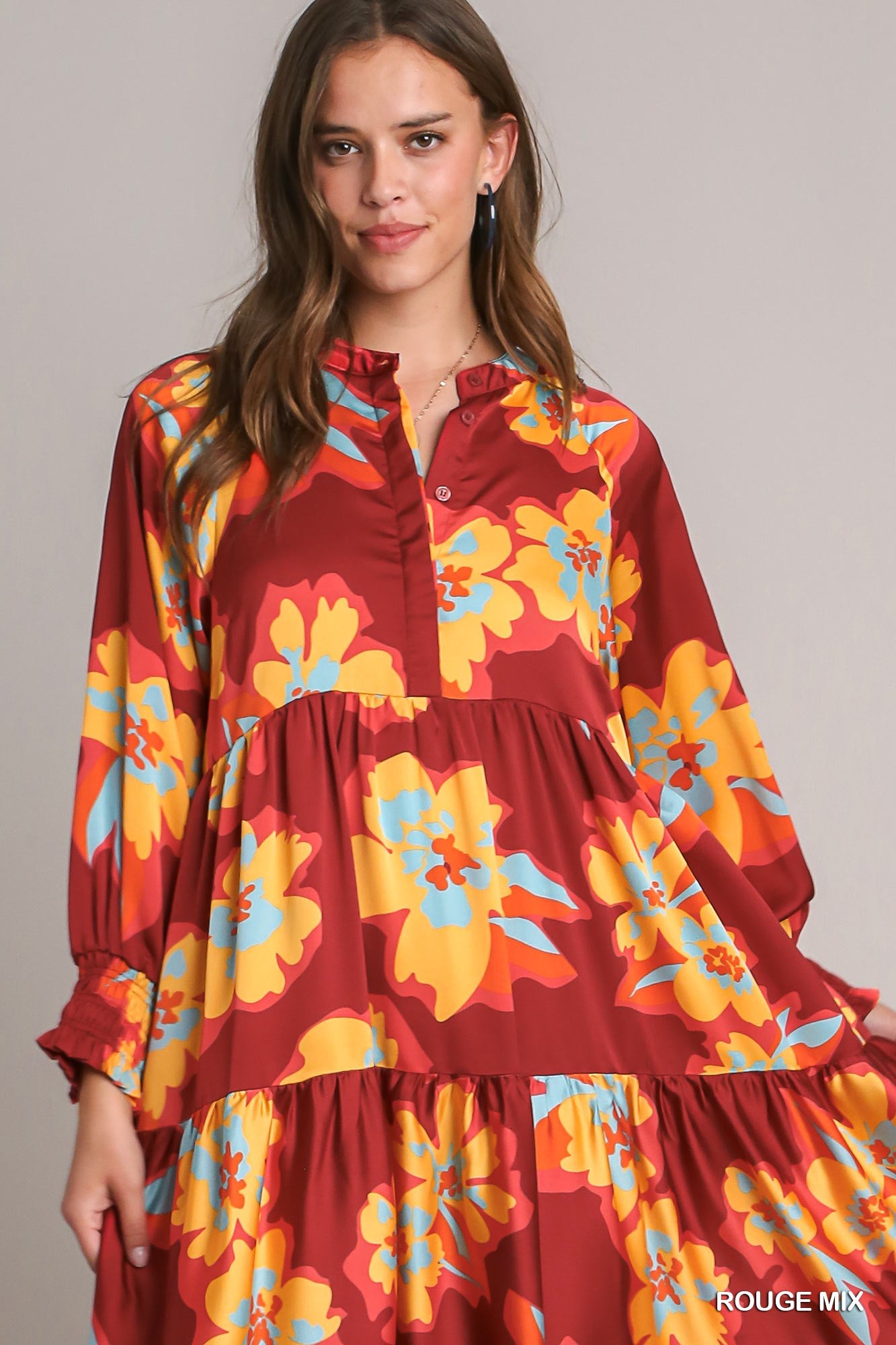 Fall Floral Maxi Dress