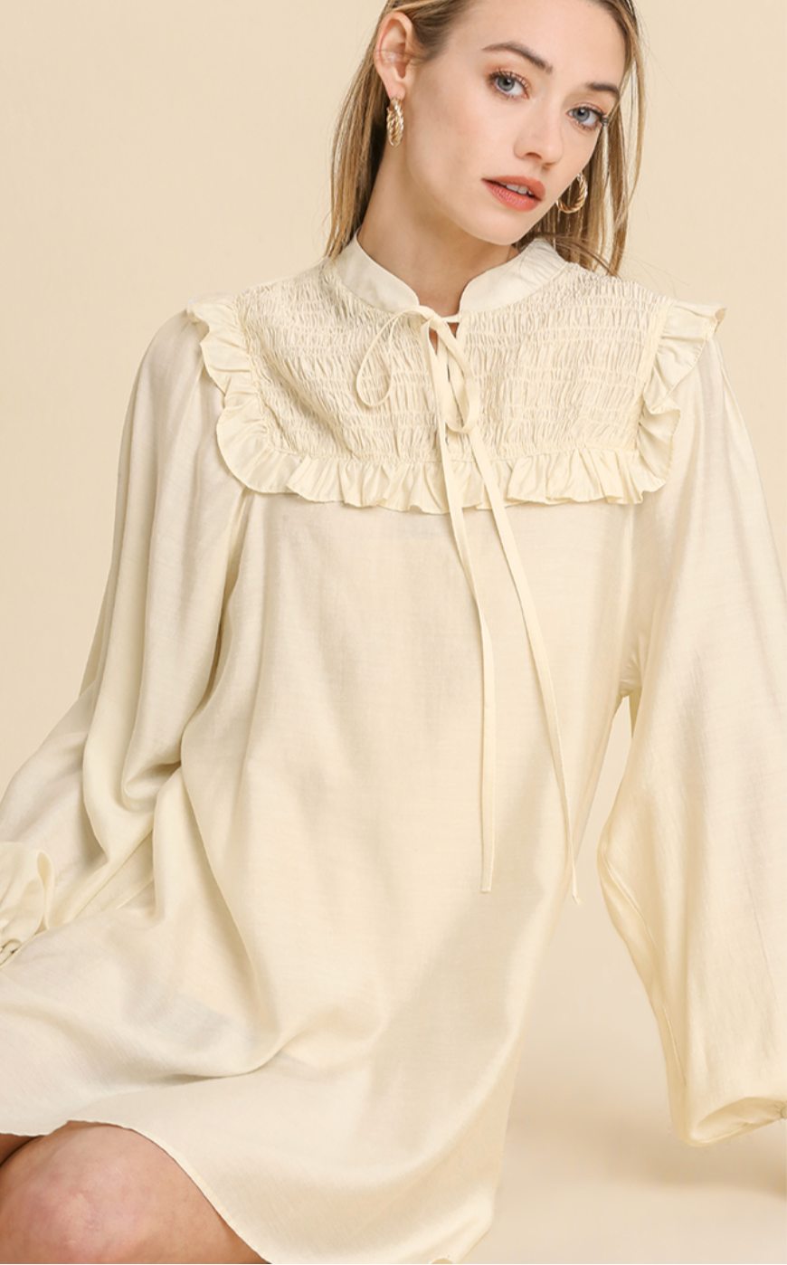 Smock Neck Dress