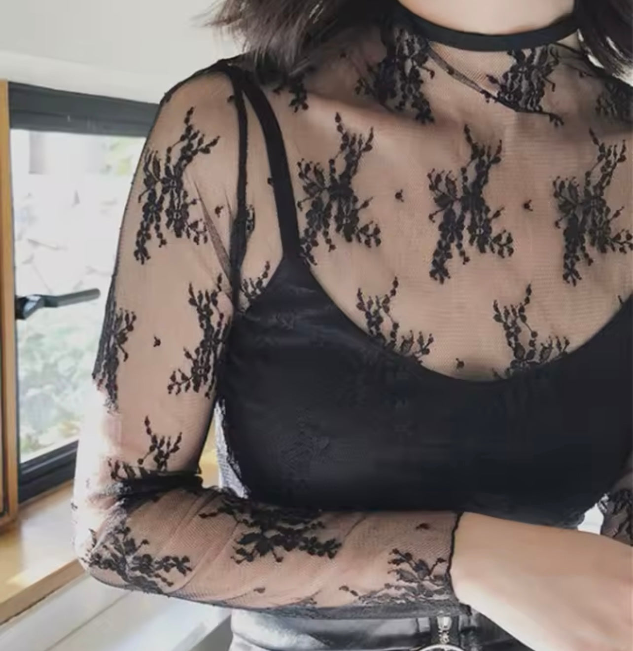 lace long sleeve under dress Le Stretch Lace Long Sleeve Dress