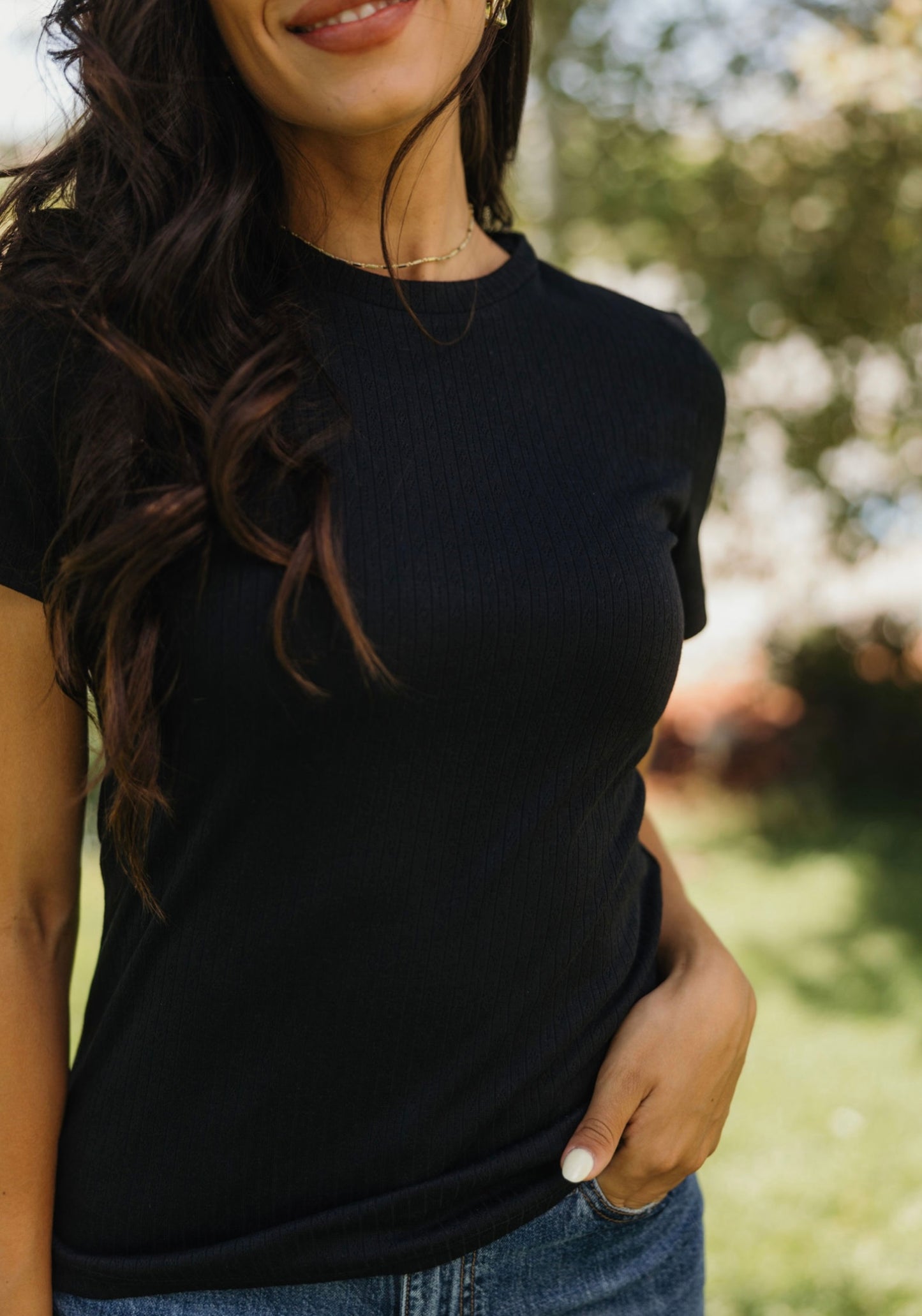 Pointelle Tee
