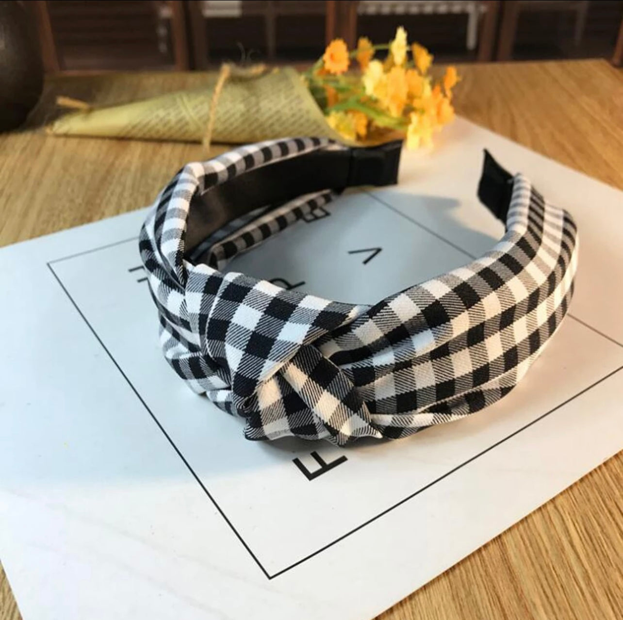 Gingham Headbands