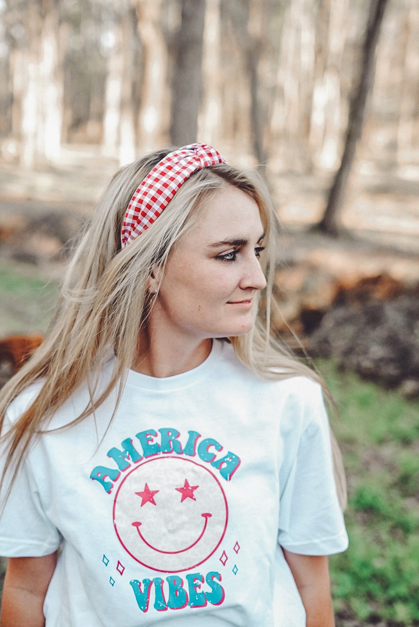 Gingham Headbands